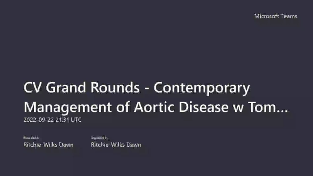 Contemporary Management of Aortic Disease